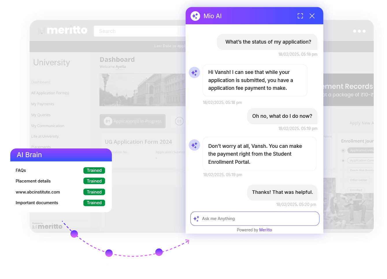 Student Enrollment Portal Mio agent