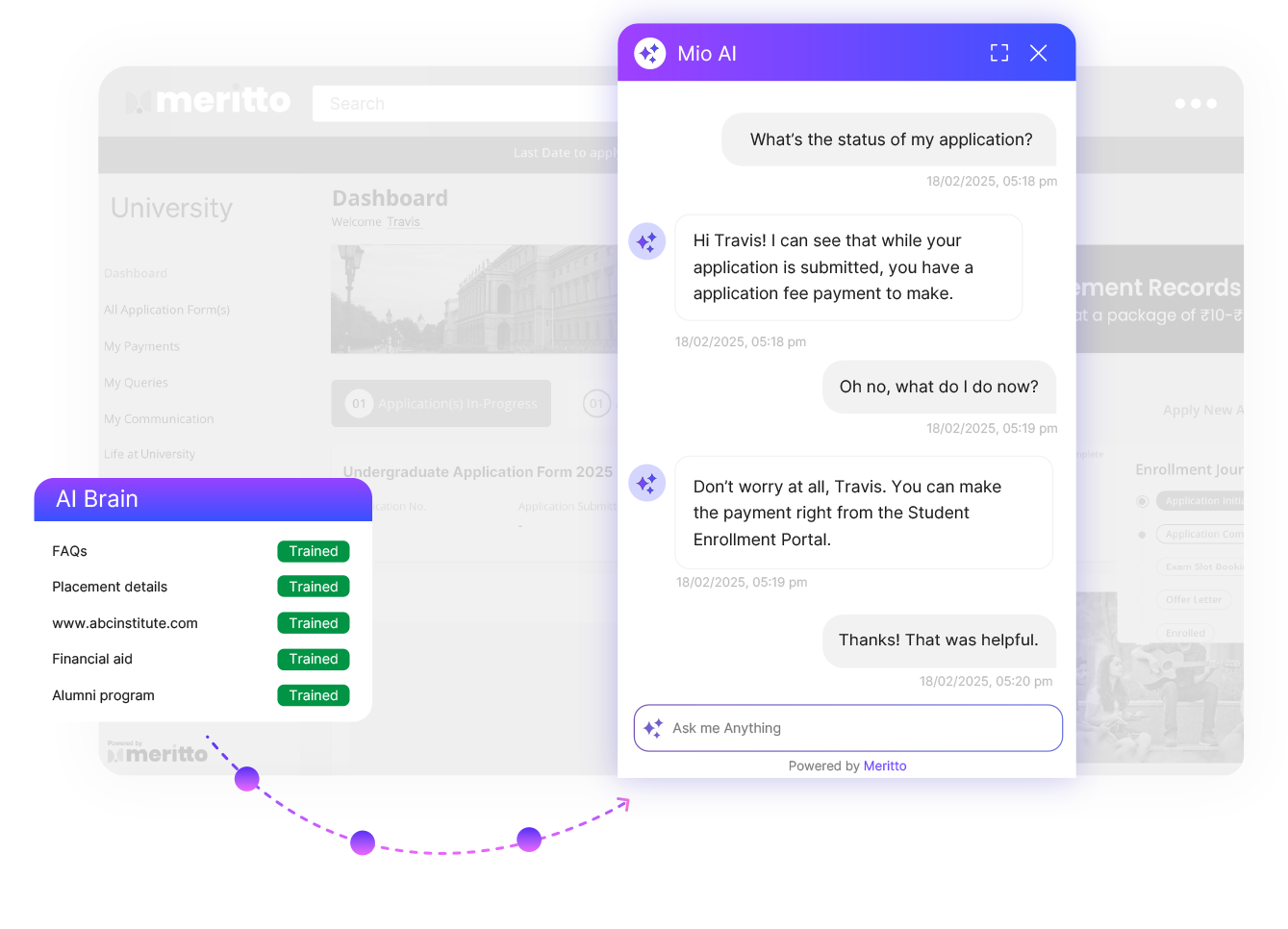 Student Enrollment Portal Mio agent